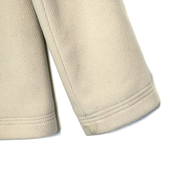 J.Crew Stadium Cloth Wool Cream Peacoat Double Breasted Classic Winter Coat 10T - Picture 14 of 16